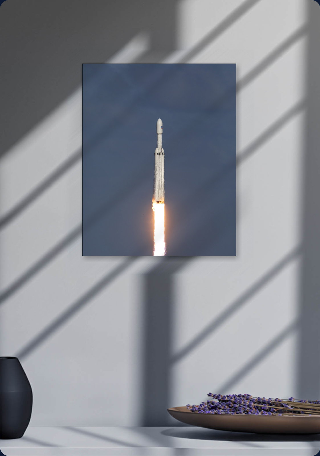 Falcon Heavy Ascent on the wall